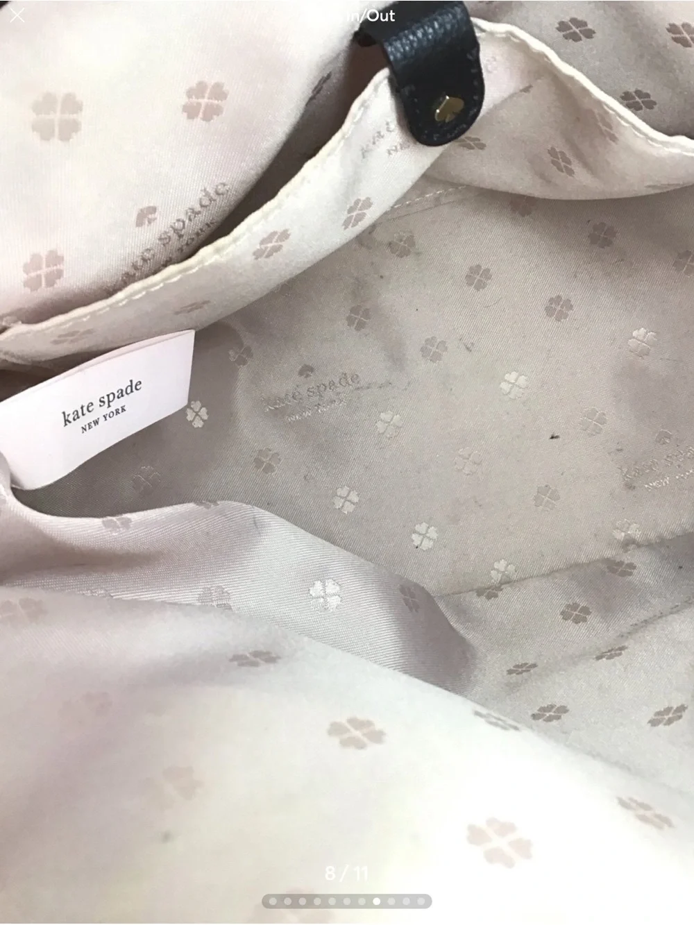 Kate spade Sylvia Lrg domed satchel perforated floral eyelet design